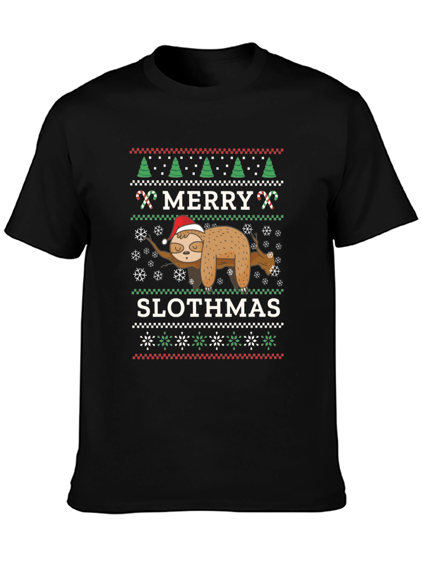 Merry Slothmas Ugly Christmas T-Shirt