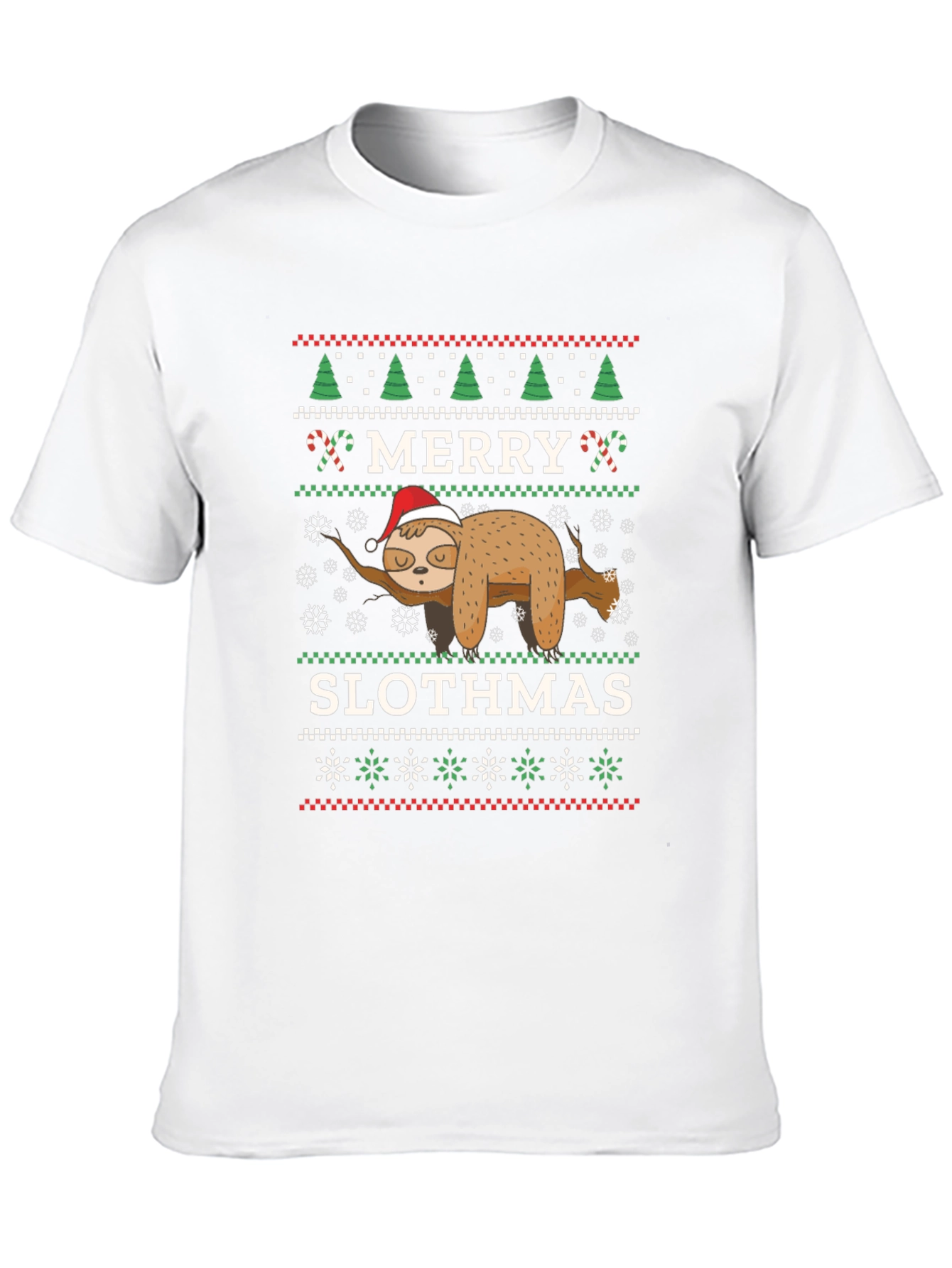 Merry Slothmas Ugly Christmas T-Shirt