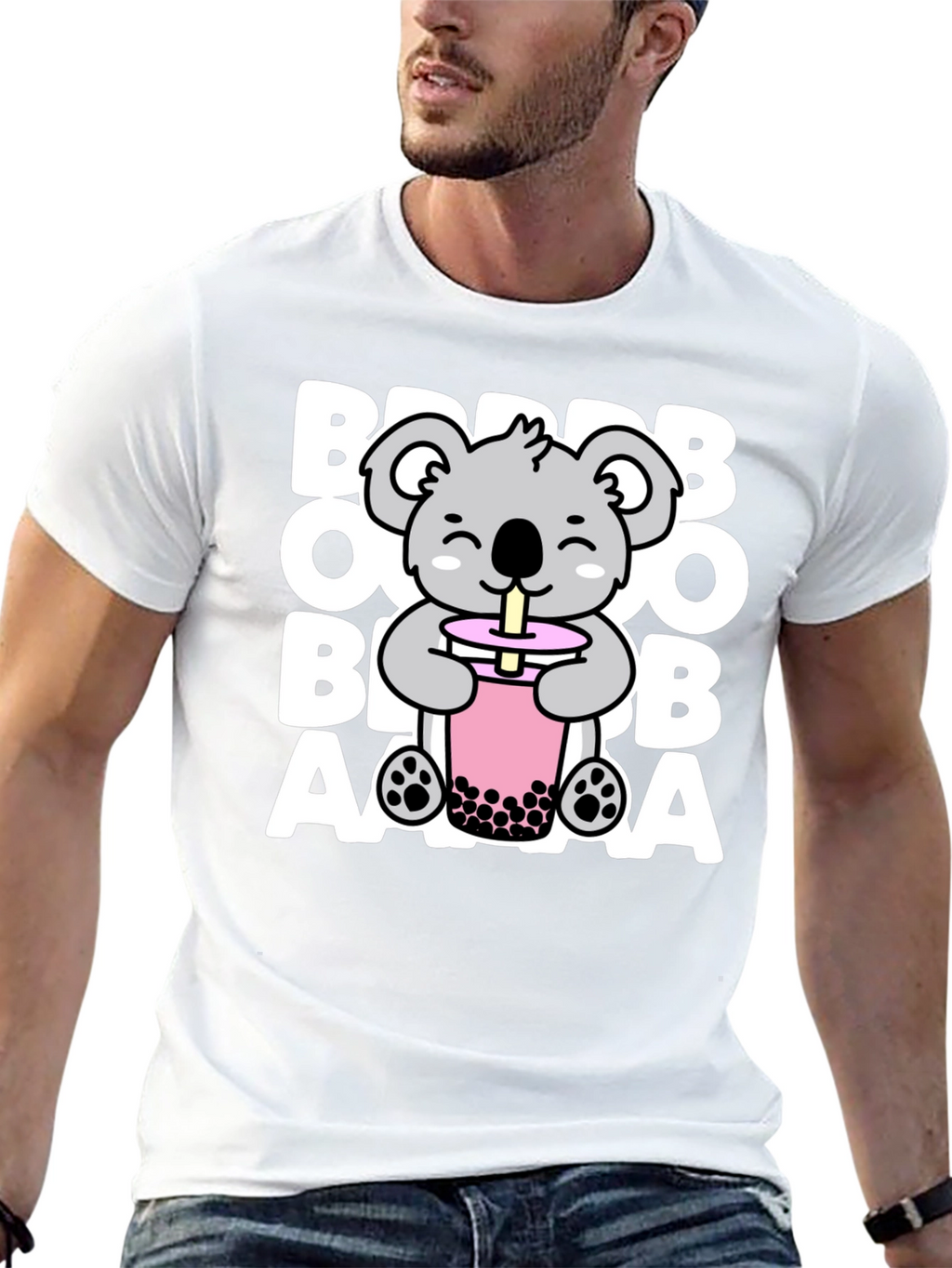 Cute Koala Boba Tea Graphic Tee