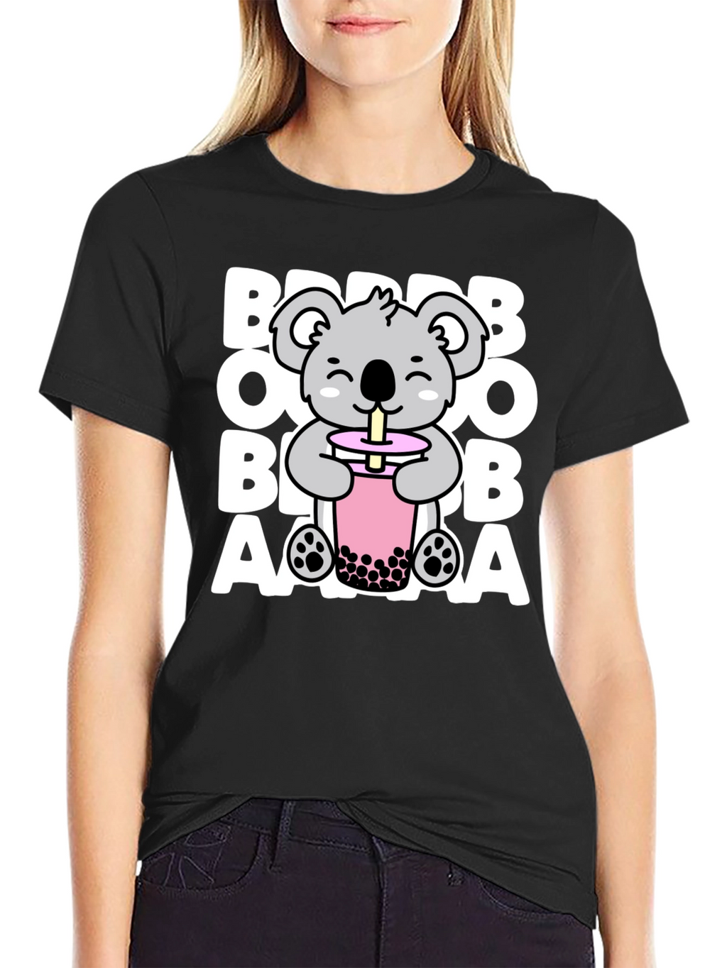 Cute Koala Boba Tea Graphic Tee