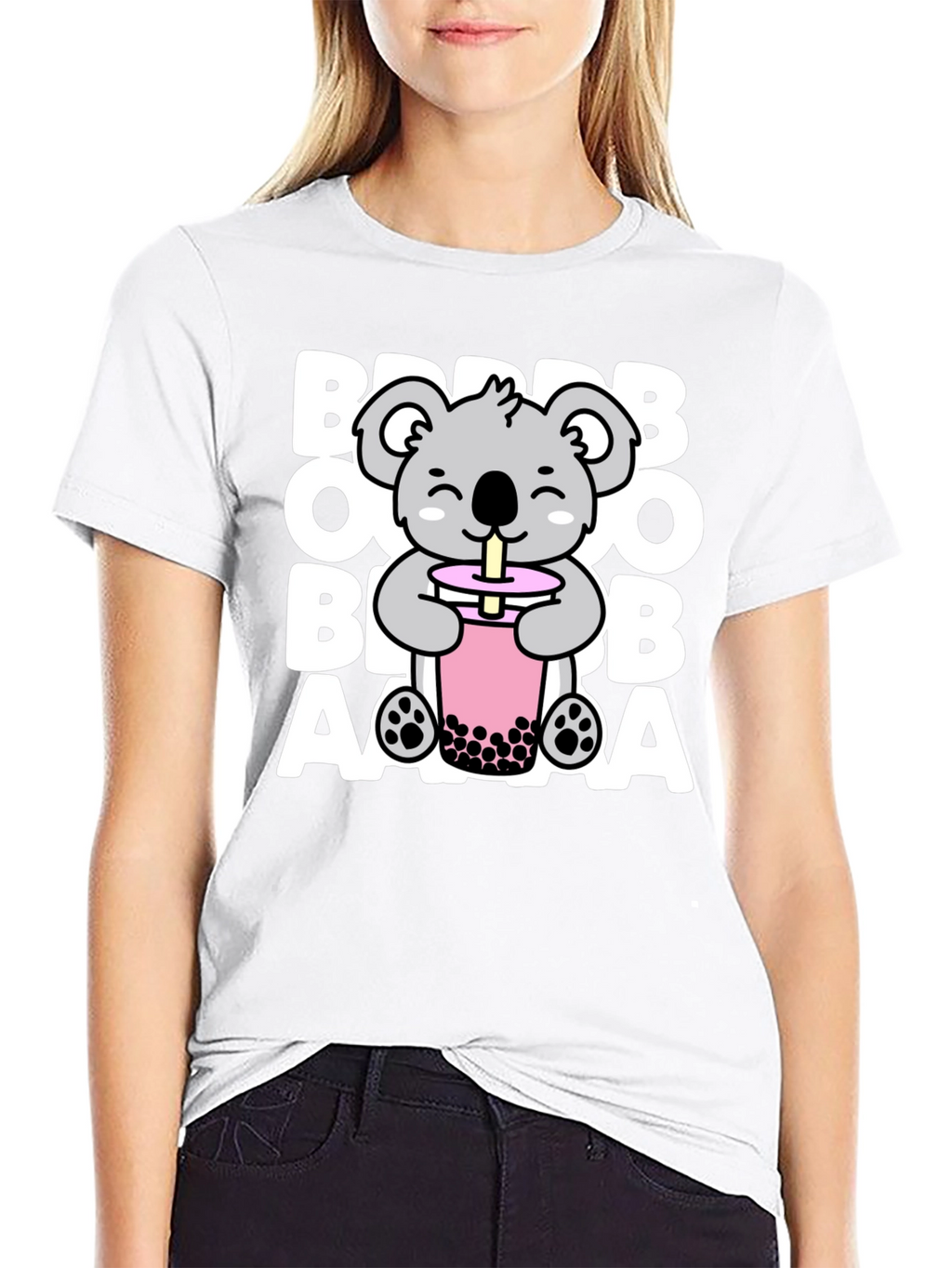 Cute Koala Boba Tea Graphic Tee