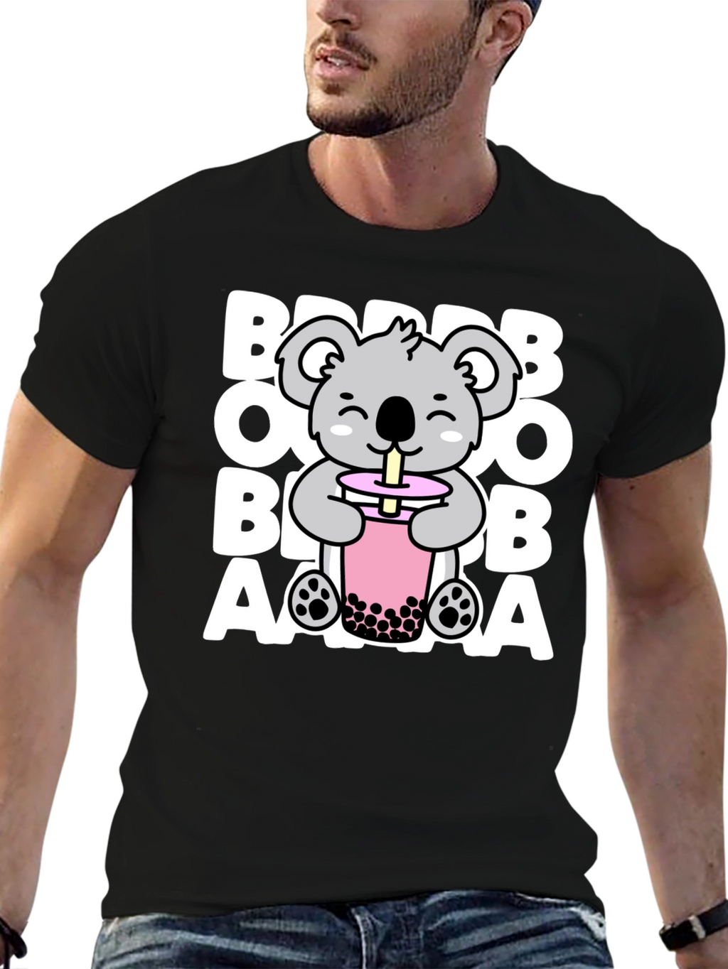 Cute Koala Boba Tea Graphic Tee