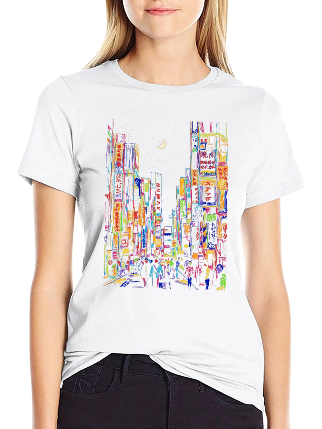 Vibrant Cityscape T-Shirt - Unique Urban Design