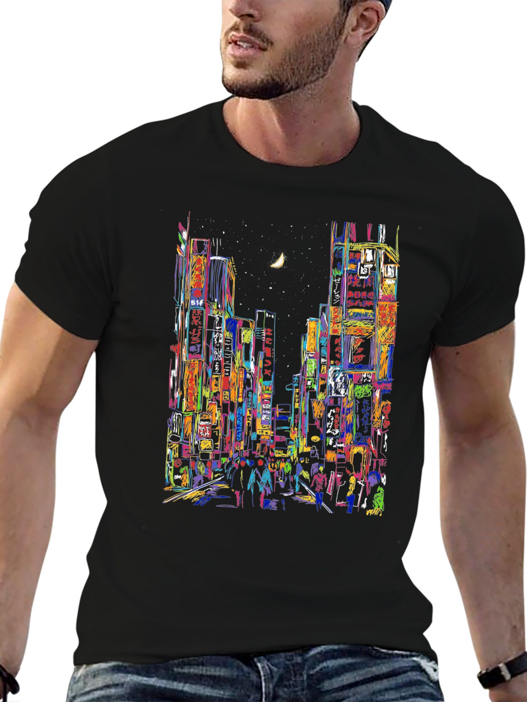 Vibrant Cityscape T-Shirt - Unique Urban Design