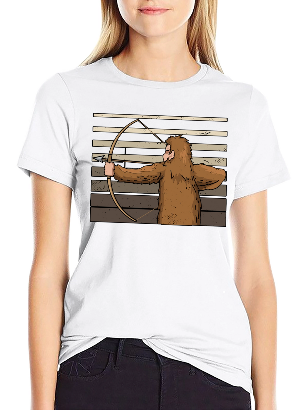 Bigfoot Archer T-Shirt - Funny Cryptozoology Tee