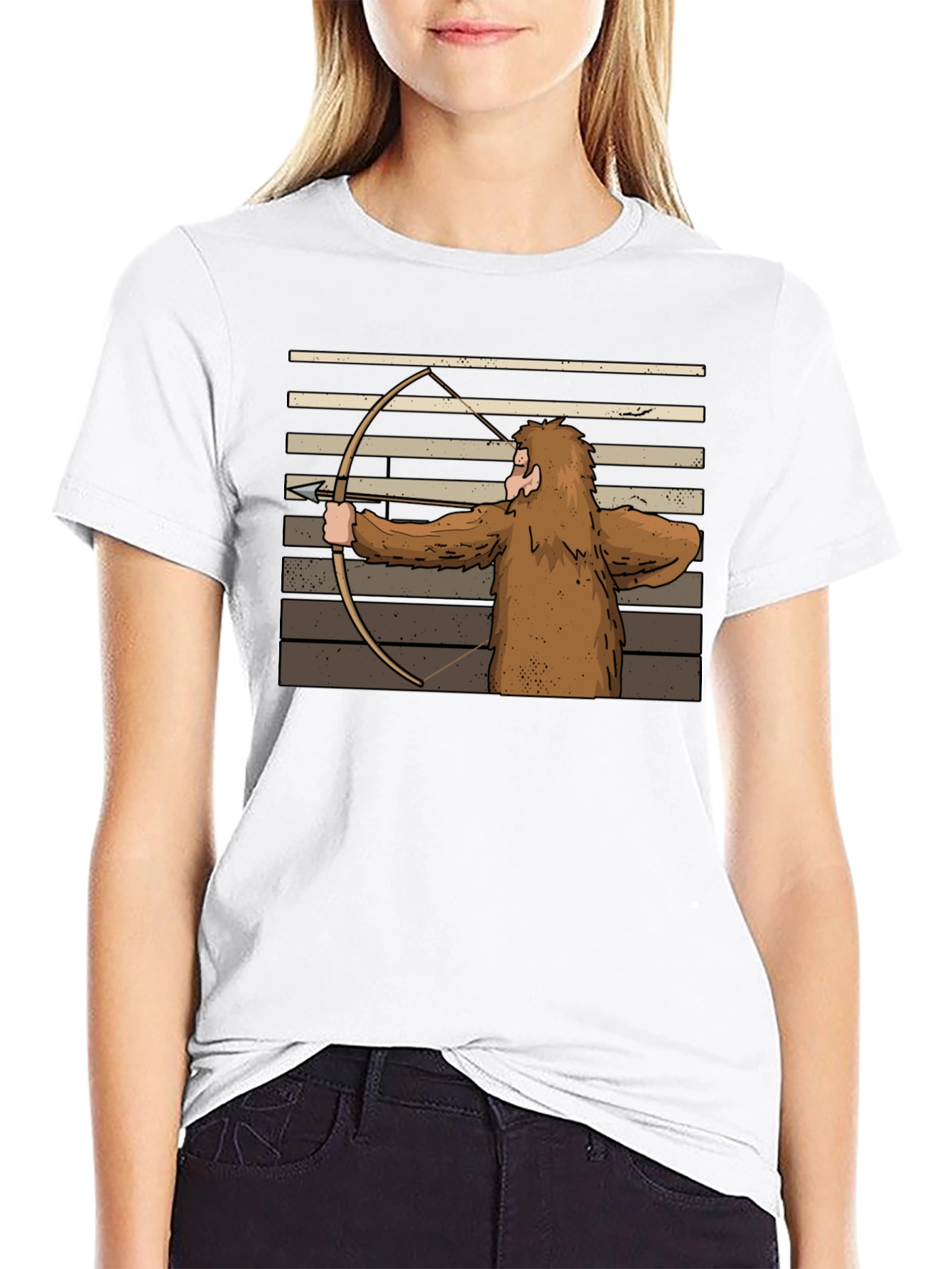 Bigfoot Archer T-Shirt - Funny Cryptozoology Tee