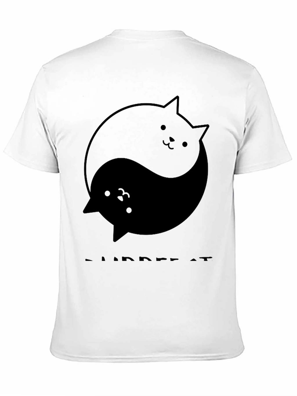 Yin Yang Cats Black T-Shirt - Purrfect Balance!