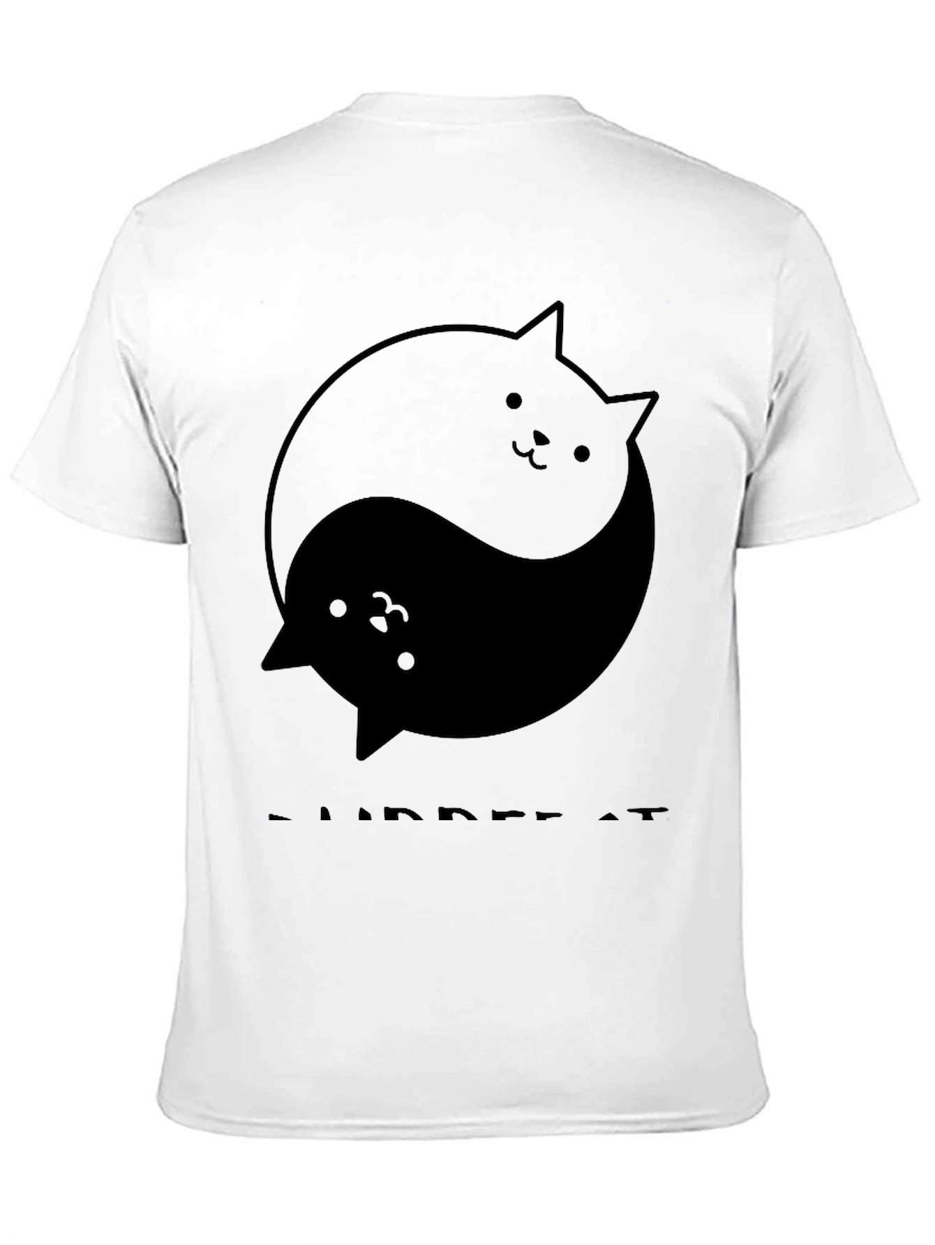 Yin Yang Cats Black T-Shirt - Purrfect Balance!
