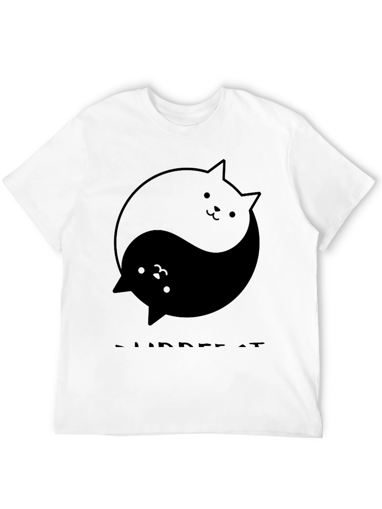 Yin Yang Cats Black T-Shirt - Purrfect Balance!