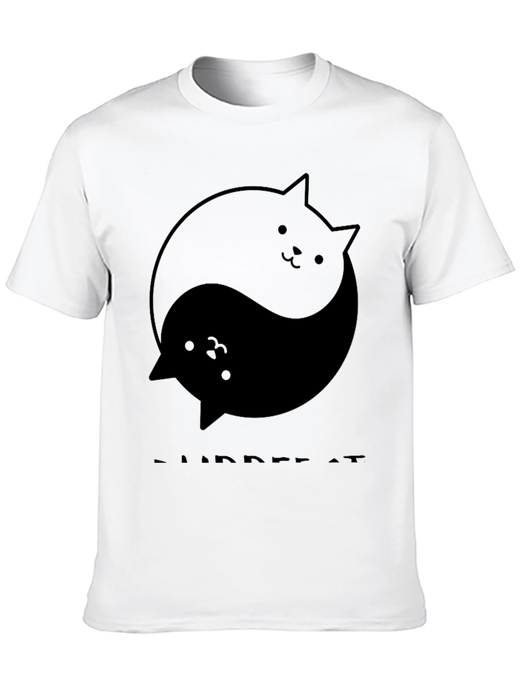 Yin Yang Cats Black T-Shirt - Purrfect Balance!