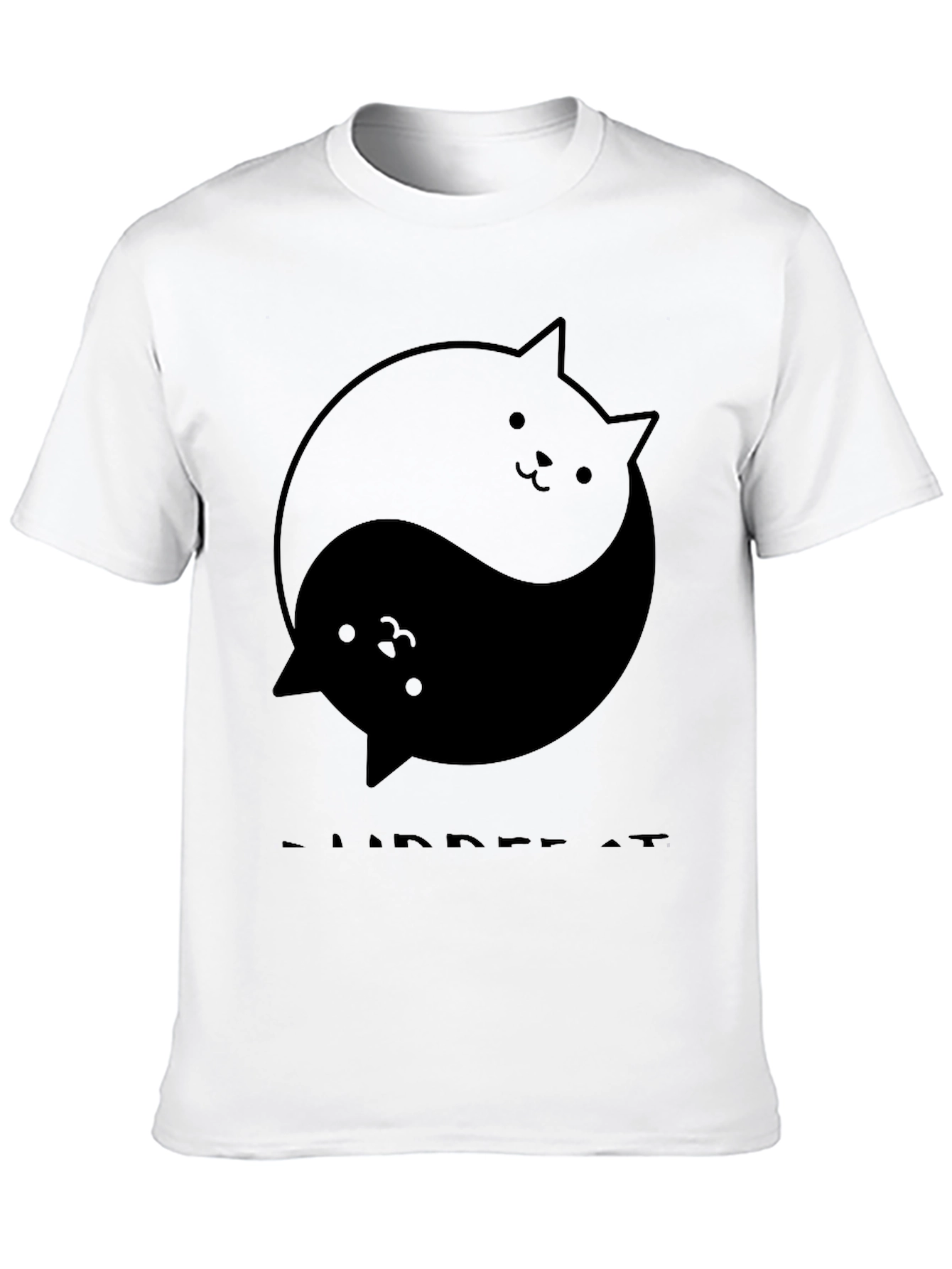 Yin Yang Cats Black T-Shirt - Purrfect Balance!