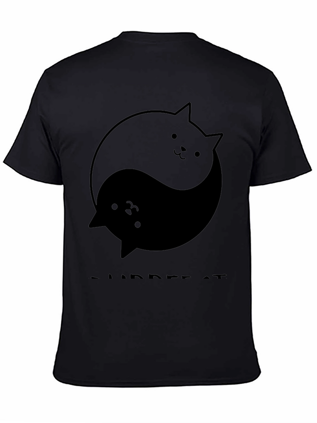 Yin Yang Cats Black T-Shirt - Purrfect Balance!