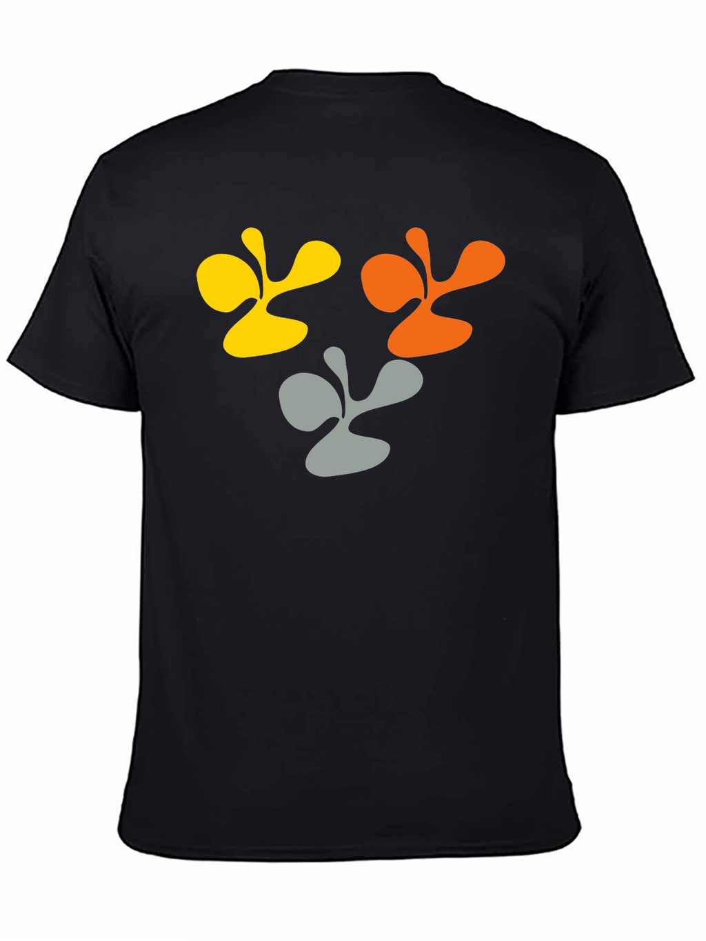 Abstract Graphic Black Cotton T-Shirt