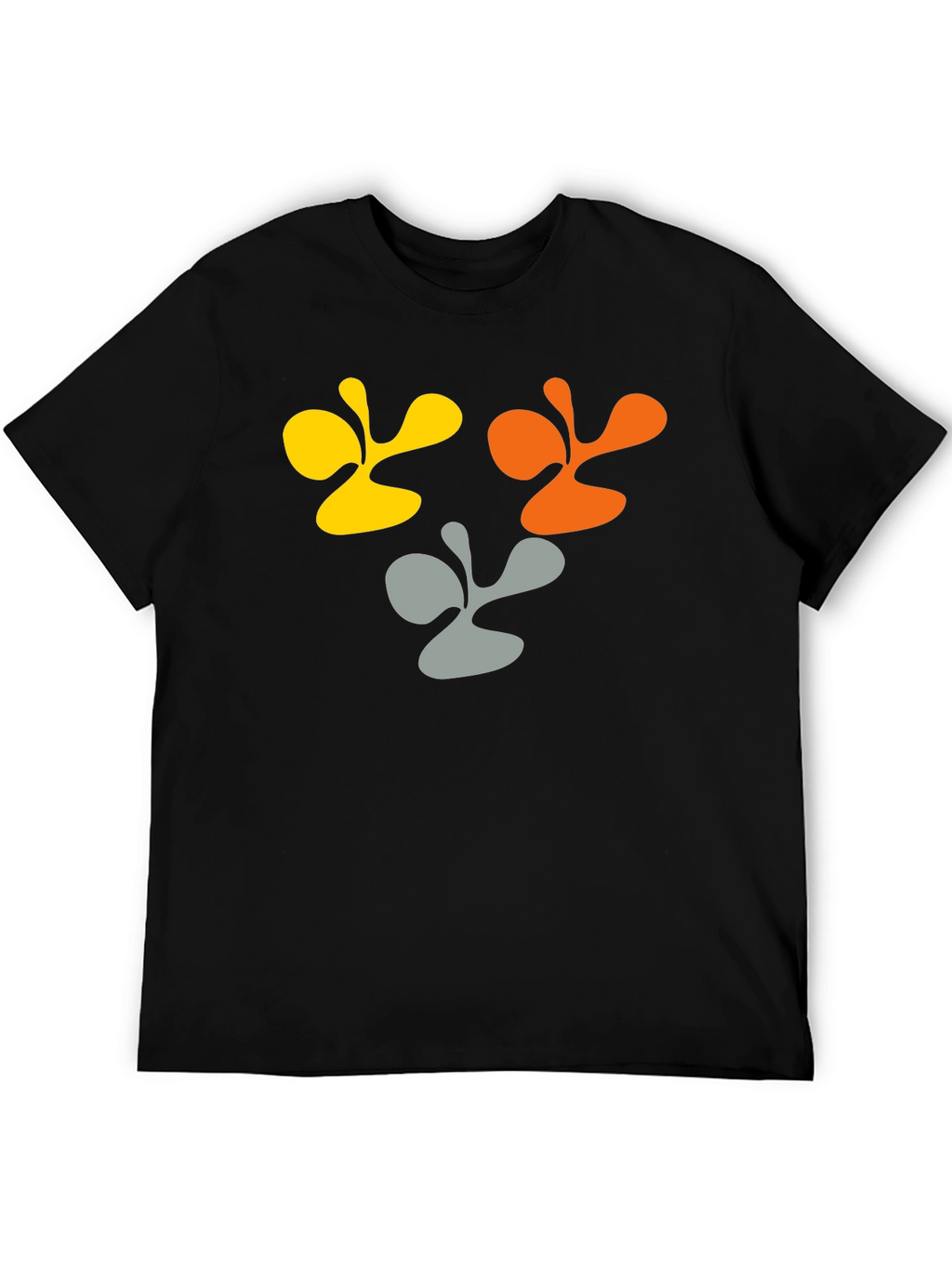Abstract Graphic Black Cotton T-Shirt