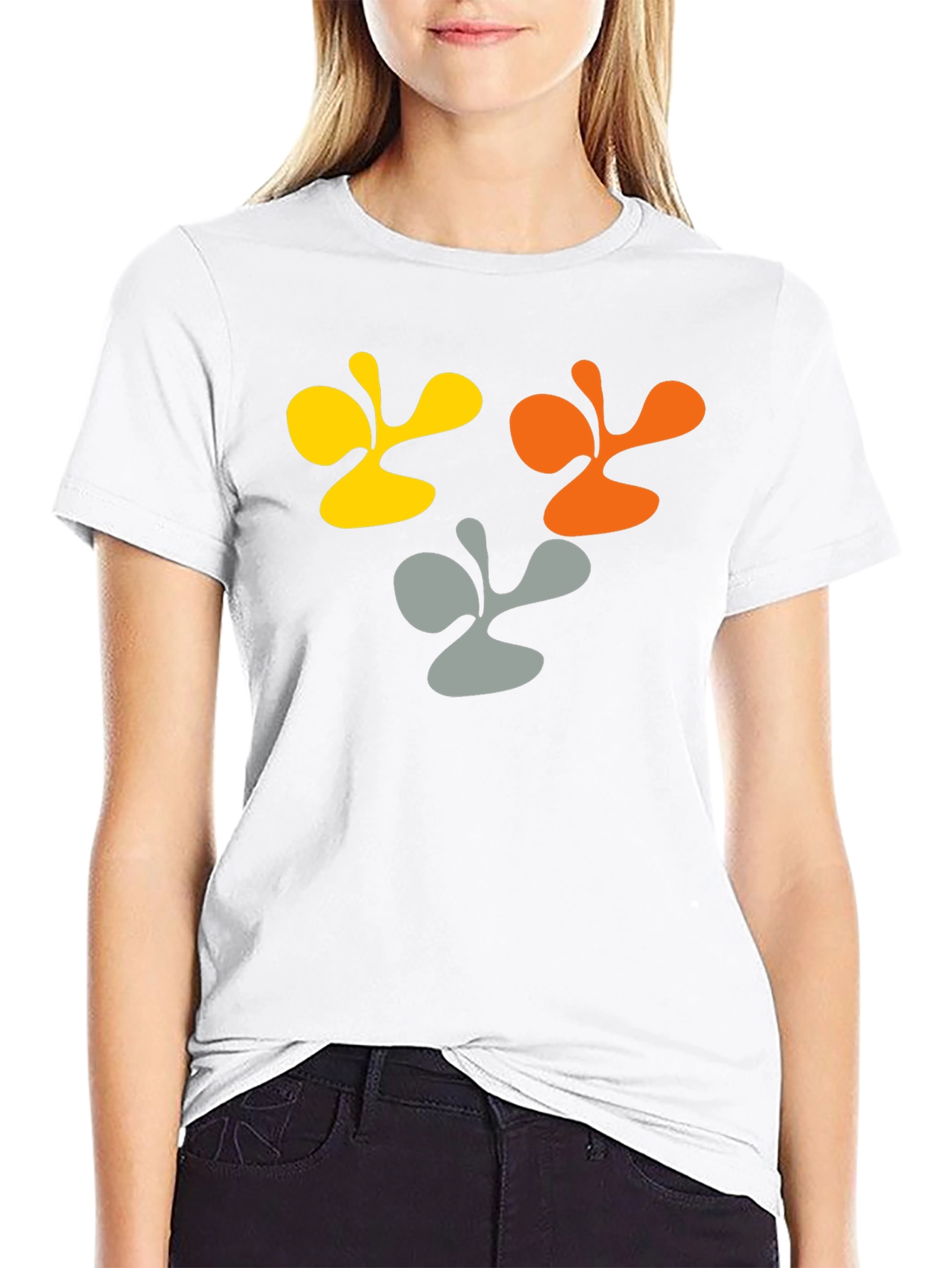 Abstract Graphic Black Cotton T-Shirt