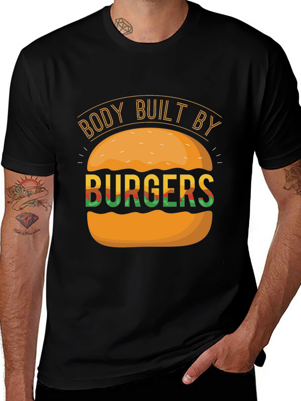 Body Built By Burgers Graphic Tee