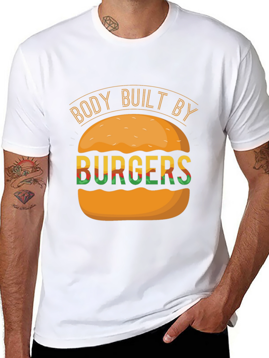 Body Built By Burgers Graphic Tee