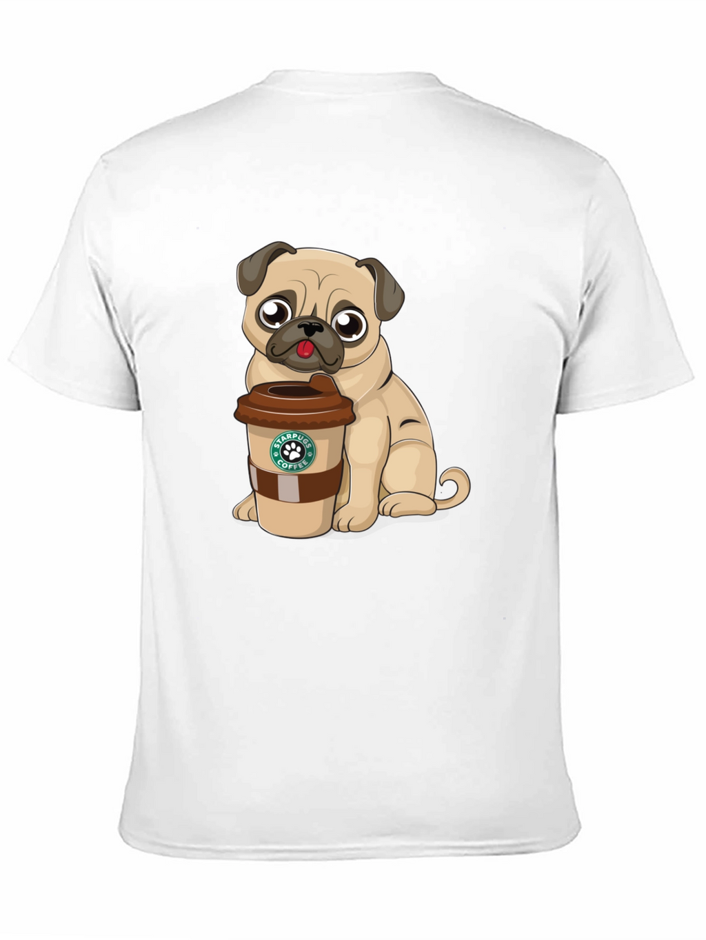 Pug Coffee Lover Graphic T-Shirt
