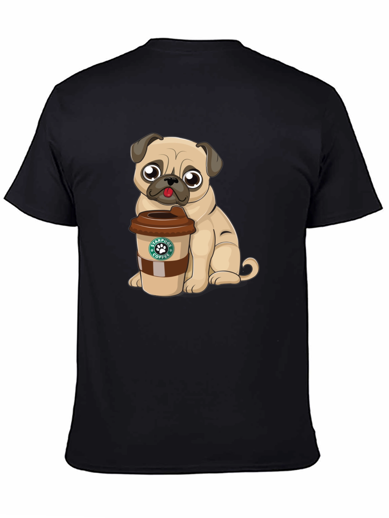 Pug Coffee Lover Graphic T-Shirt