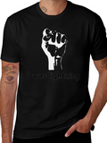 Black Fist I was Lightning Graphic T-Shirt