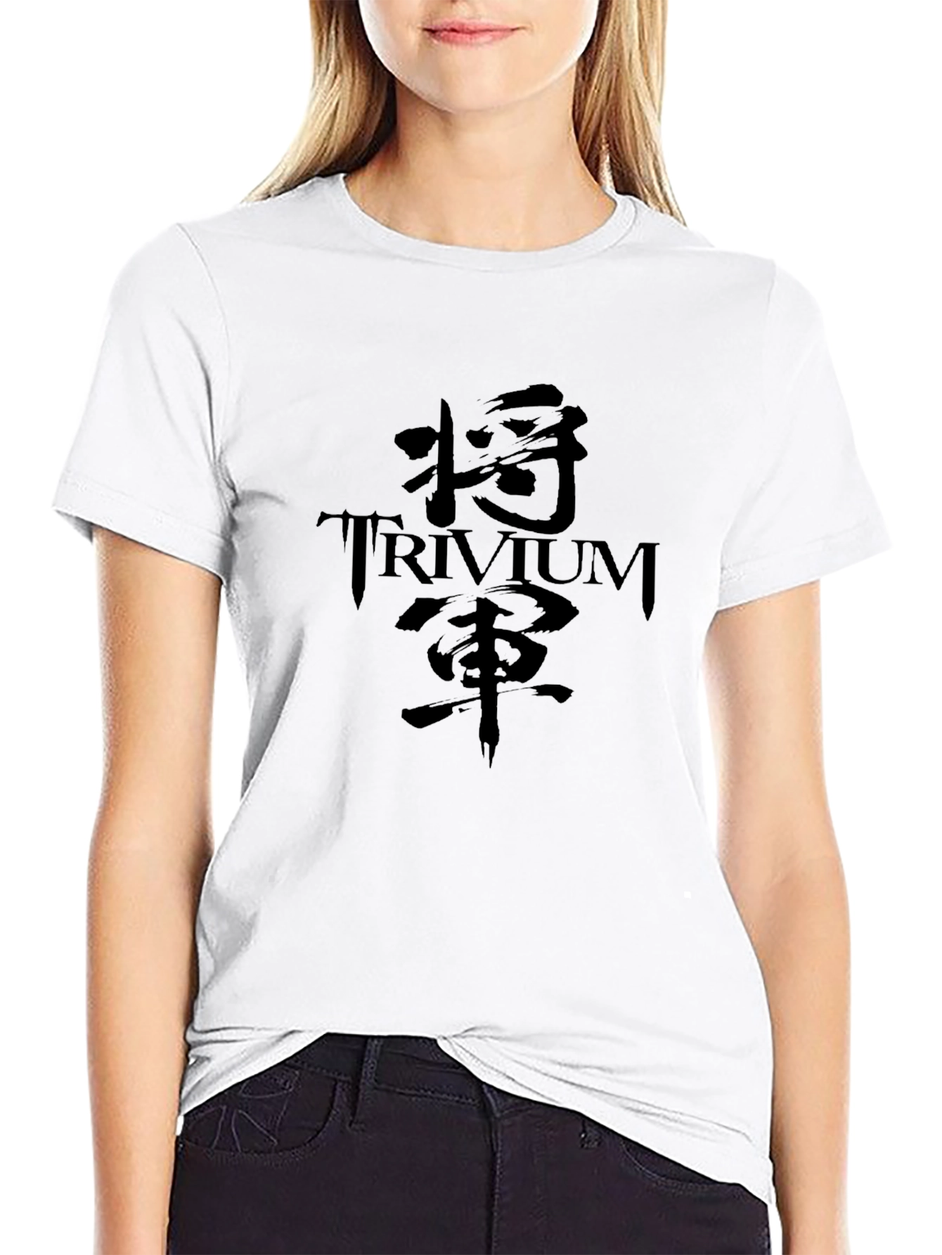 Black Trivium Band T-Shirt with Japanese Text