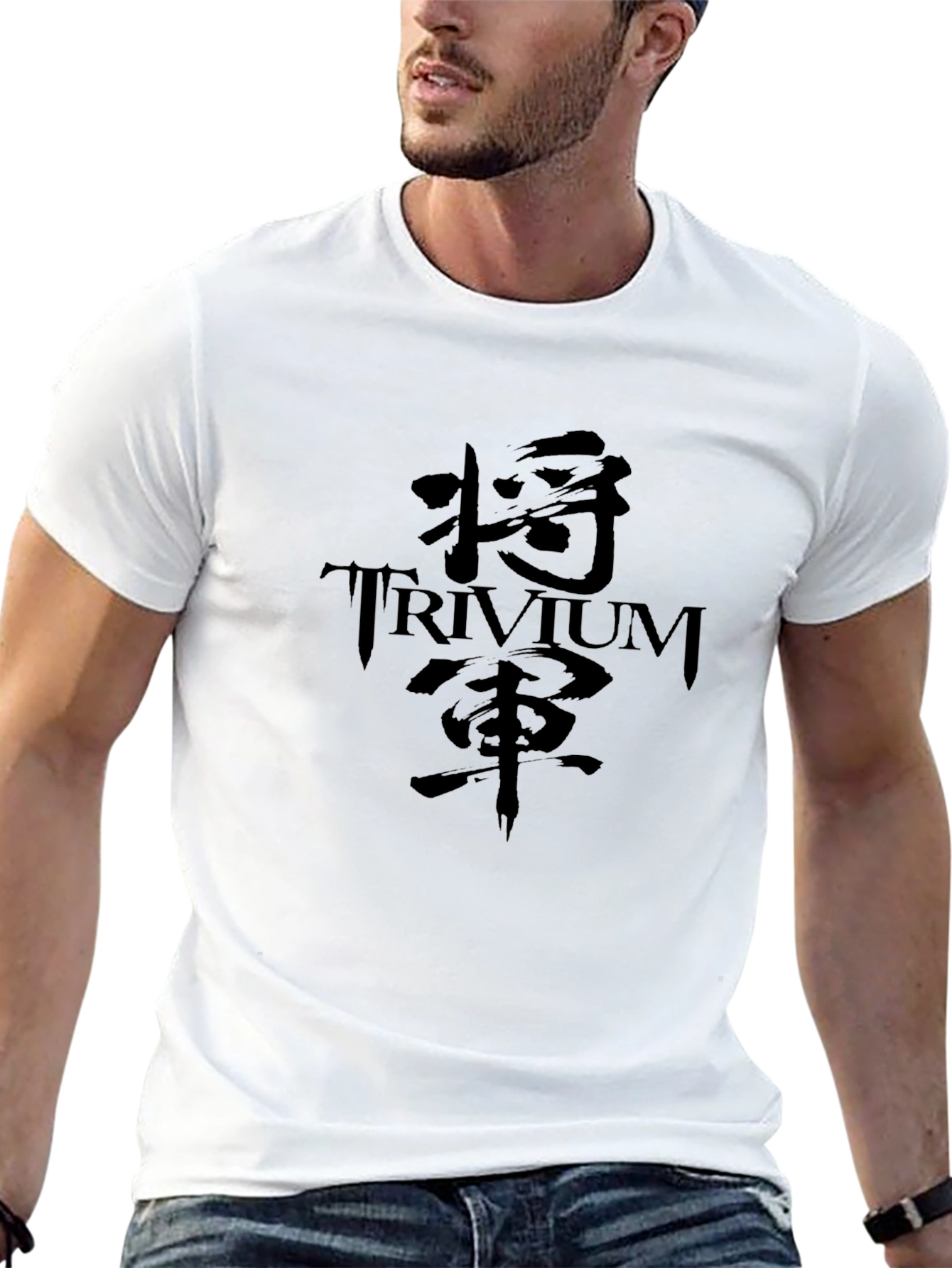 Black Trivium Band T-Shirt with Japanese Text