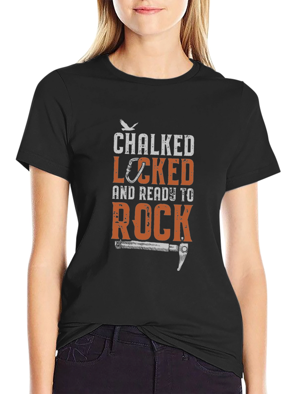 Chalked Locked Ready to Rock Climbing T-Shirt
