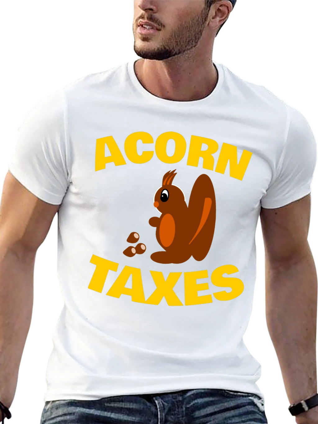 Acorn Taxes Funny Squirrel Graphic T-Shirt