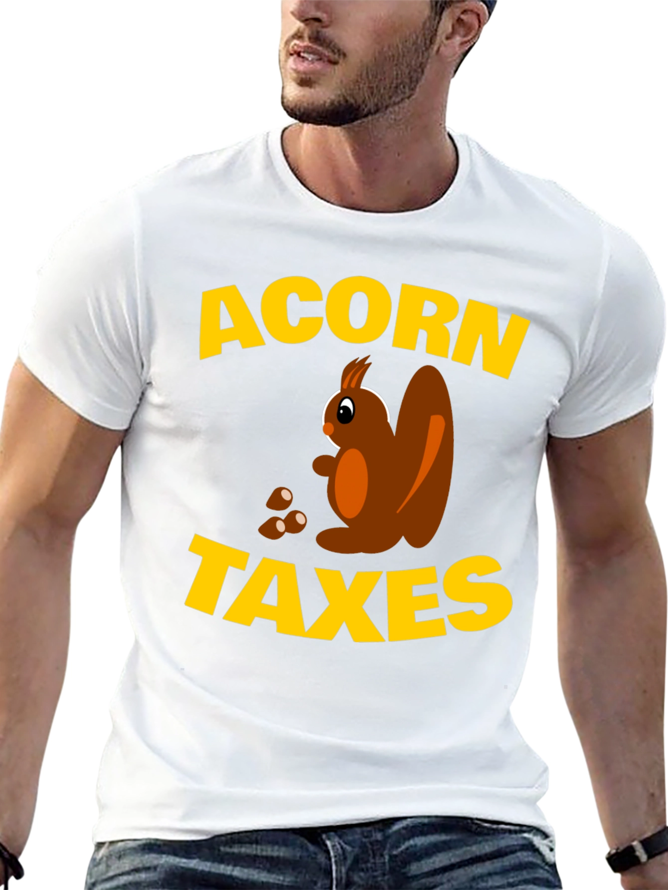 Acorn Taxes Funny Squirrel Graphic T-Shirt