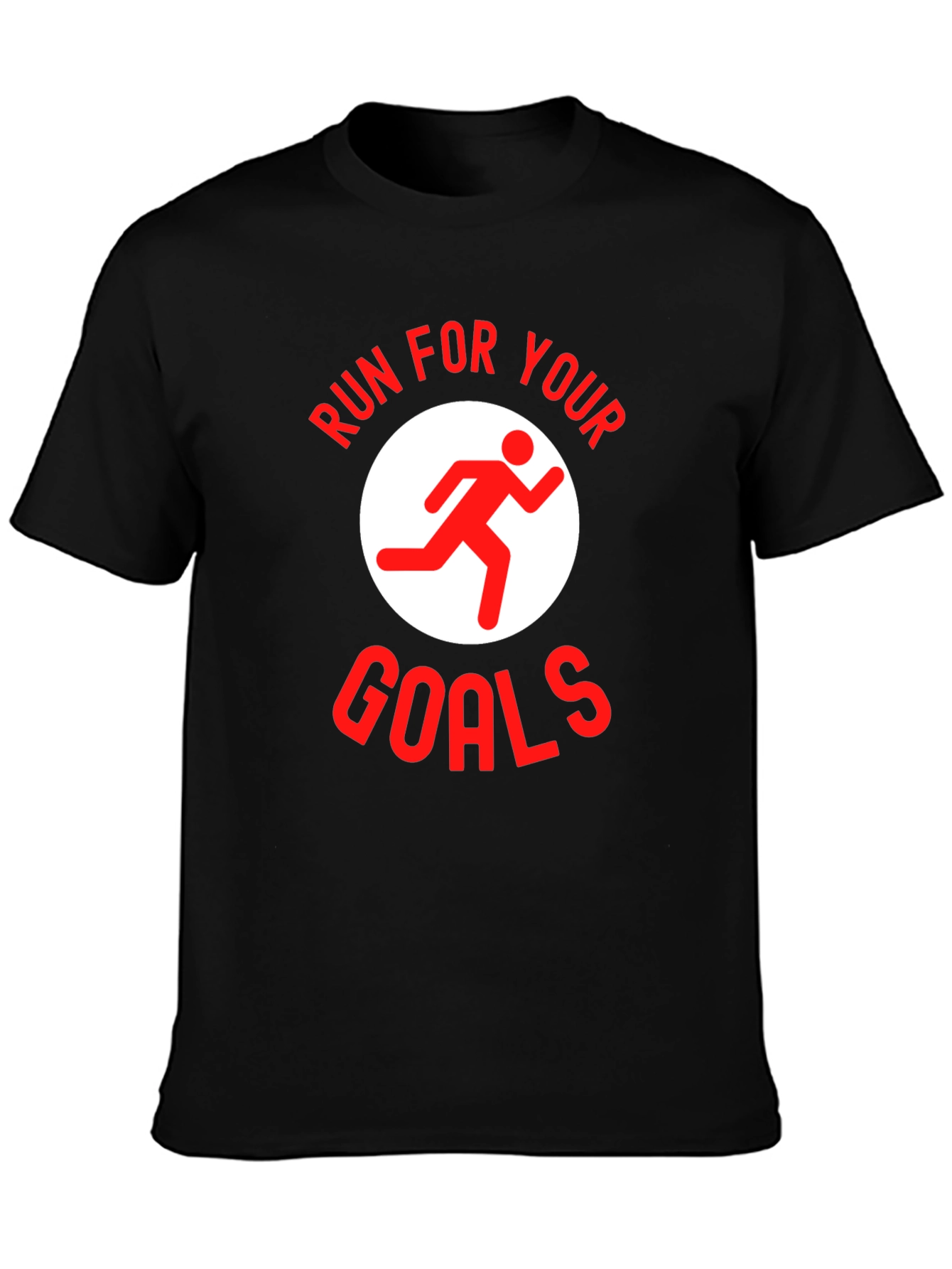 Run For Your Goals Graphic Tee - Black
