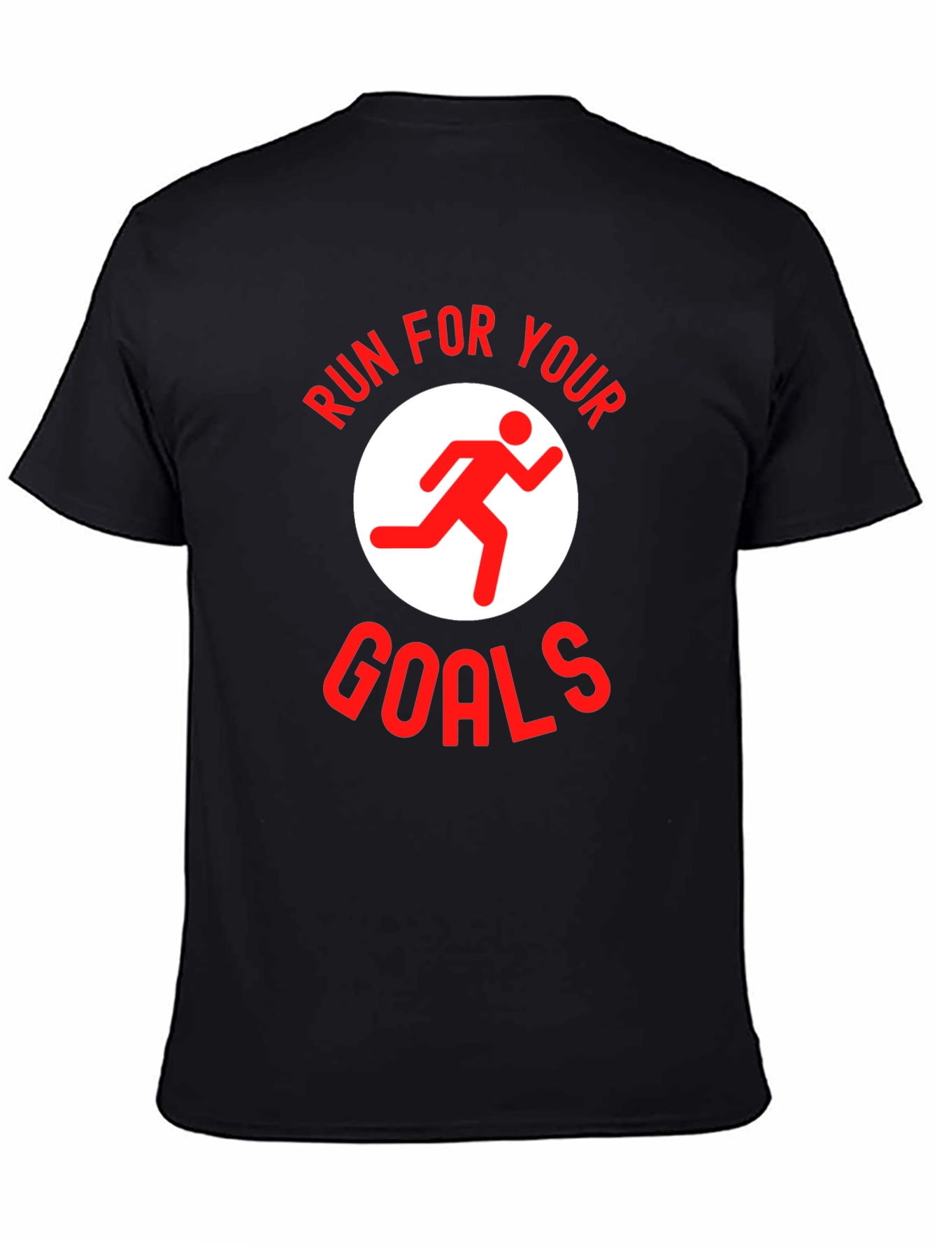 Run For Your Goals Graphic Tee - Black