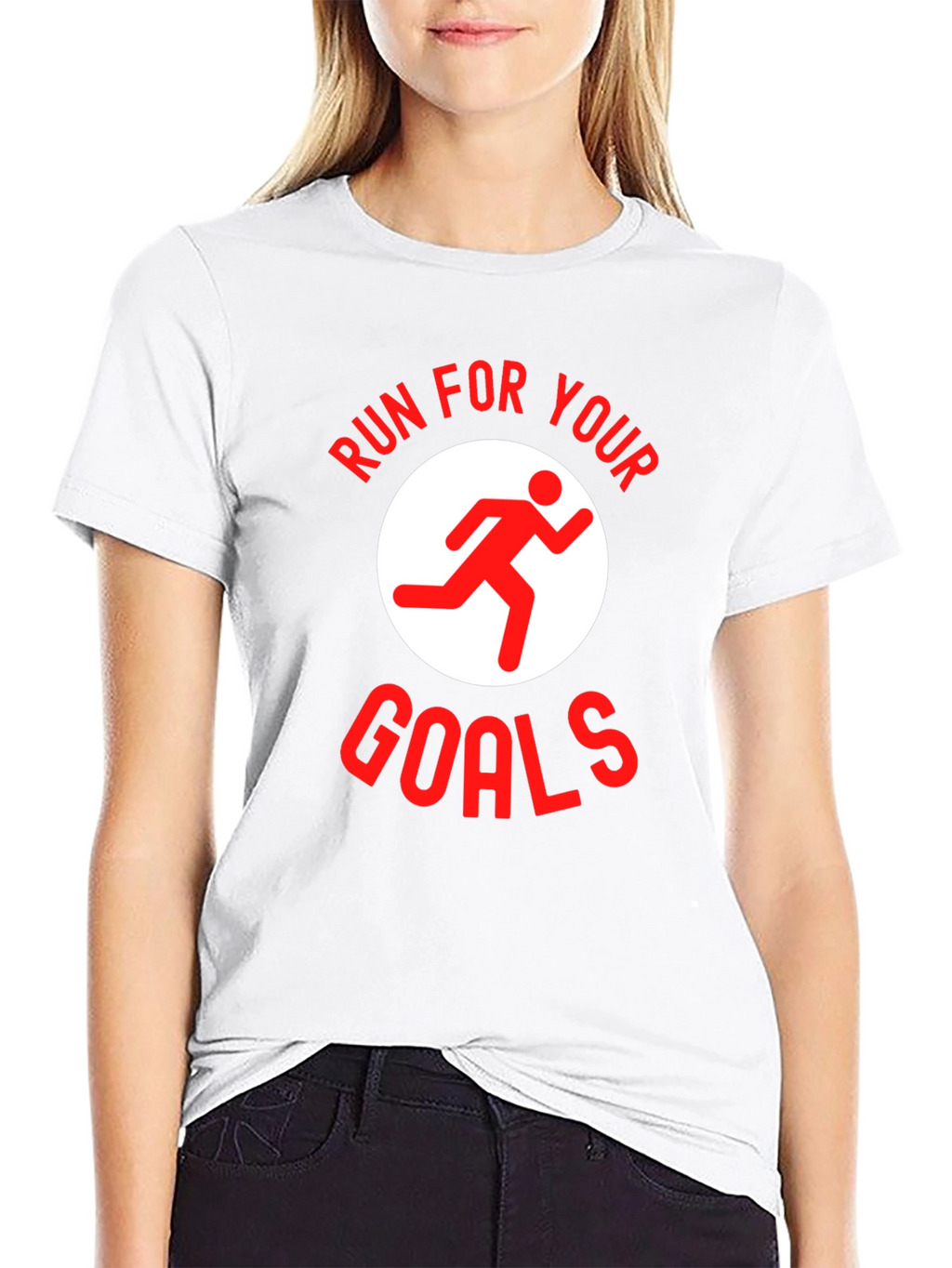 Run For Your Goals Graphic Tee - Black