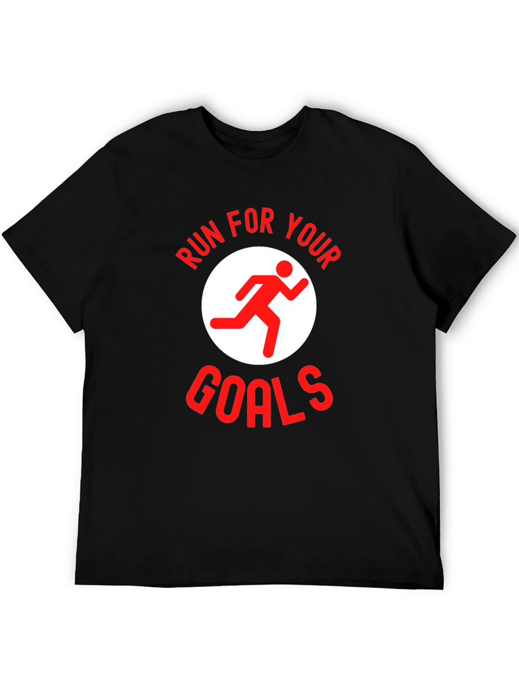 Run For Your Goals Graphic Tee - Black
