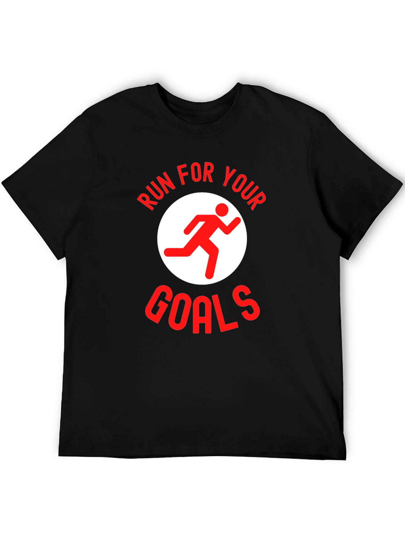 Run For Your Goals Graphic Tee - Black