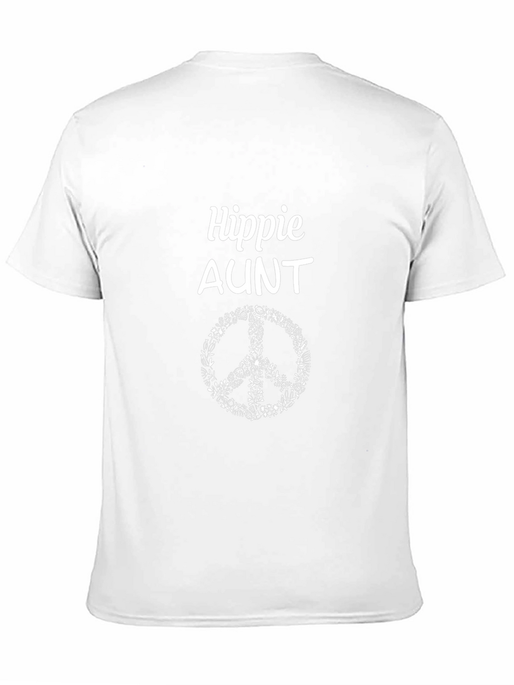 Hippie Aunt T-Shirt - Peace Sign Floral Design