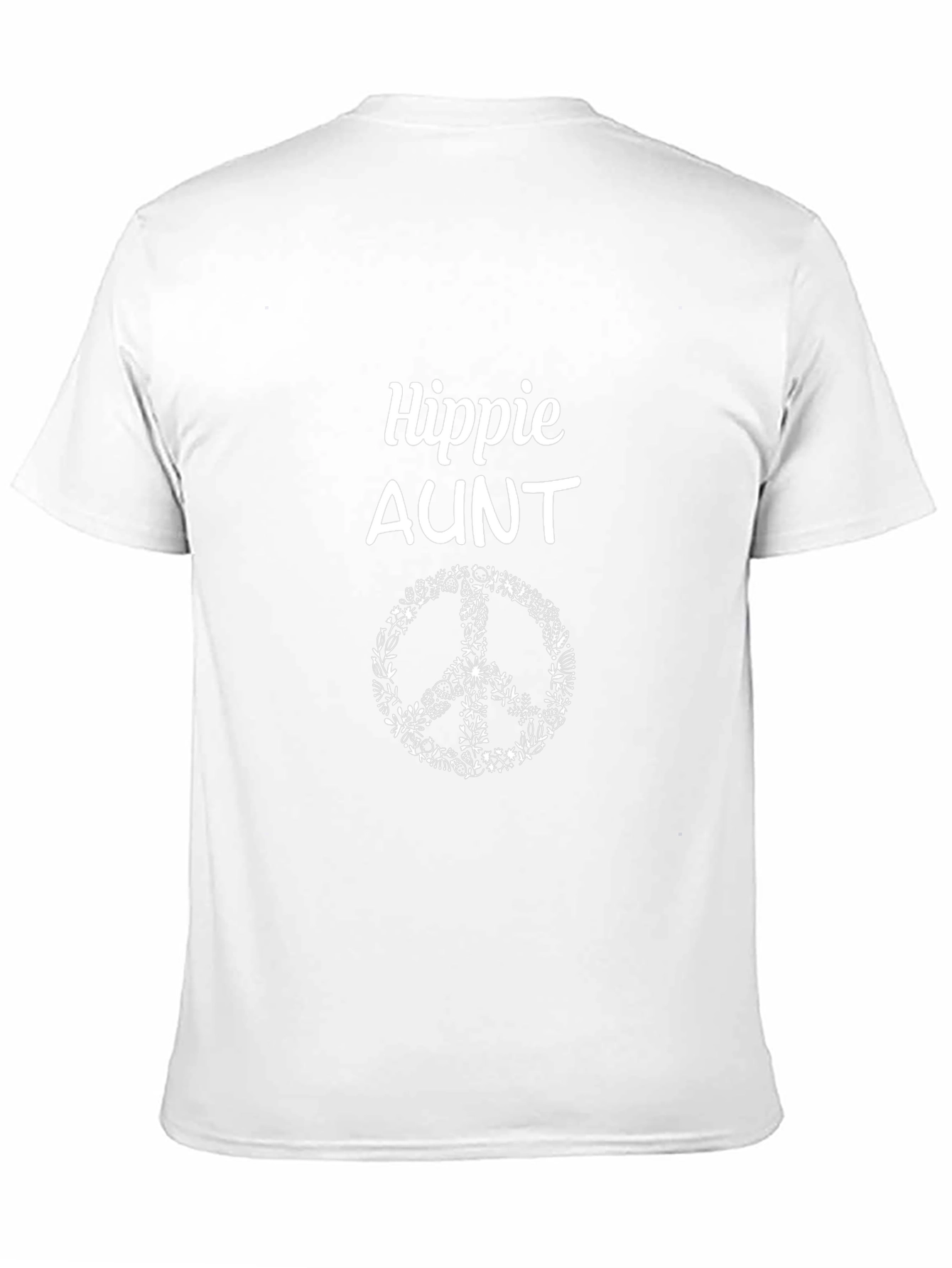 Hippie Aunt T-Shirt - Peace Sign Floral Design