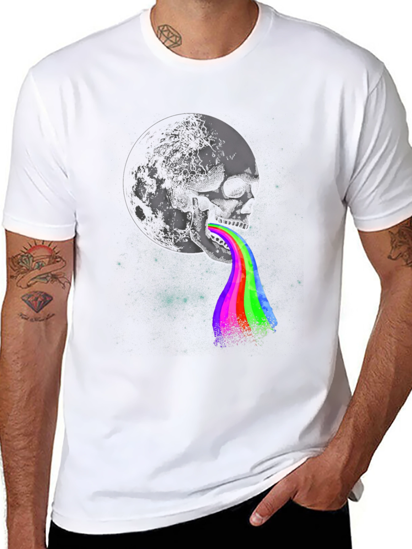 Skull Moon Rainbow T-Shirt