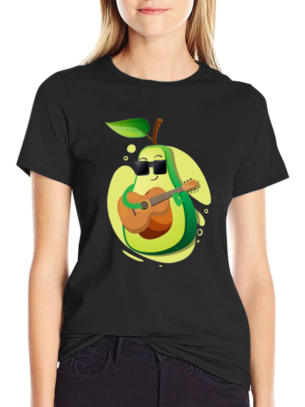 Avocado Guitarist Graphic T-Shirt - Cool Music Lover Tee