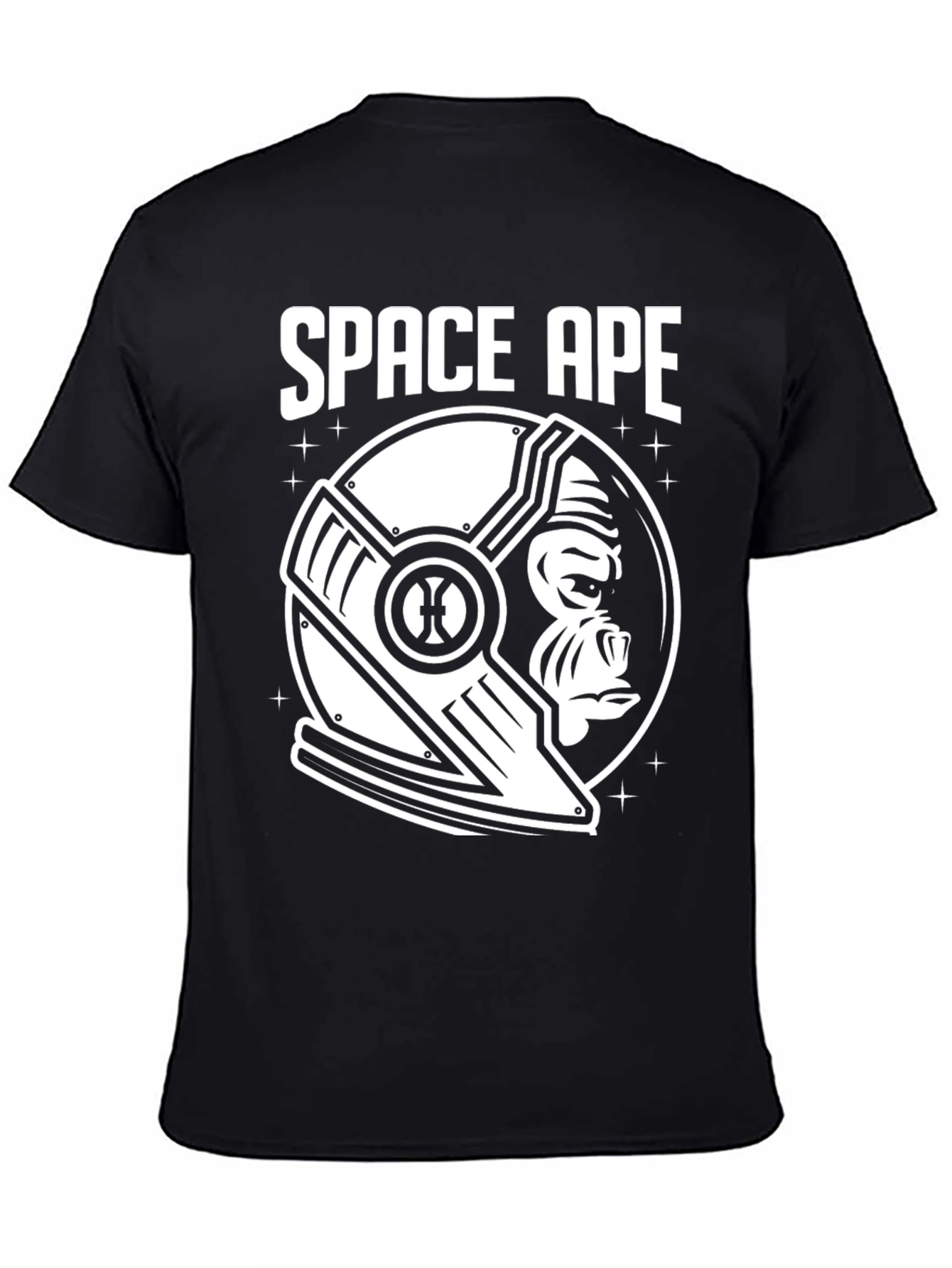 Space Ape Black Graphic T-Shirt
