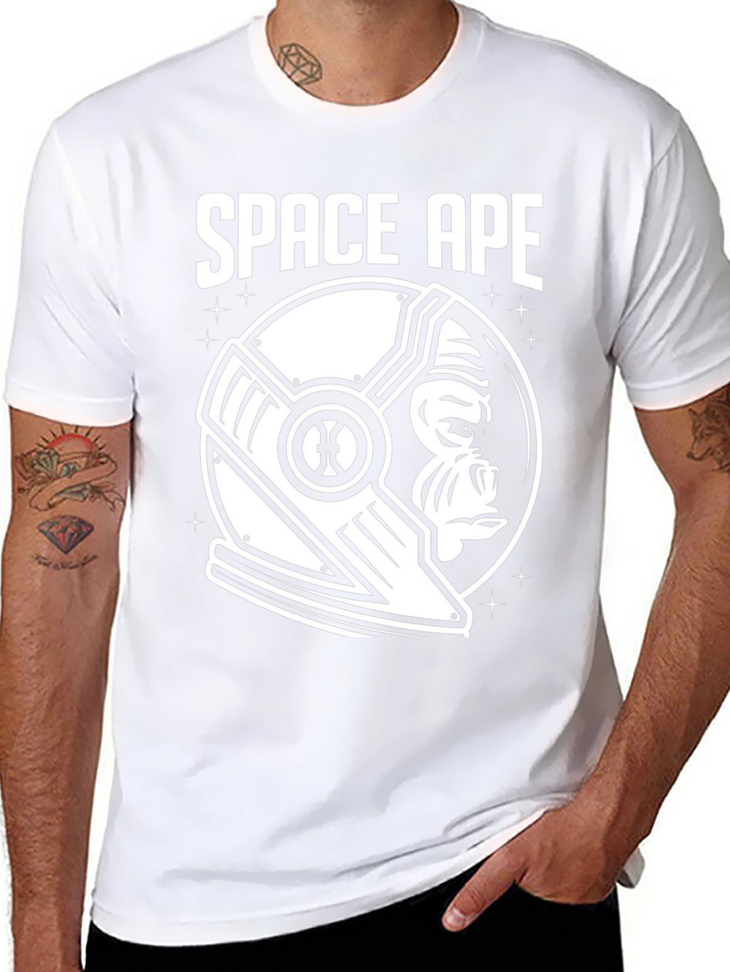Space Ape Black Graphic T-Shirt