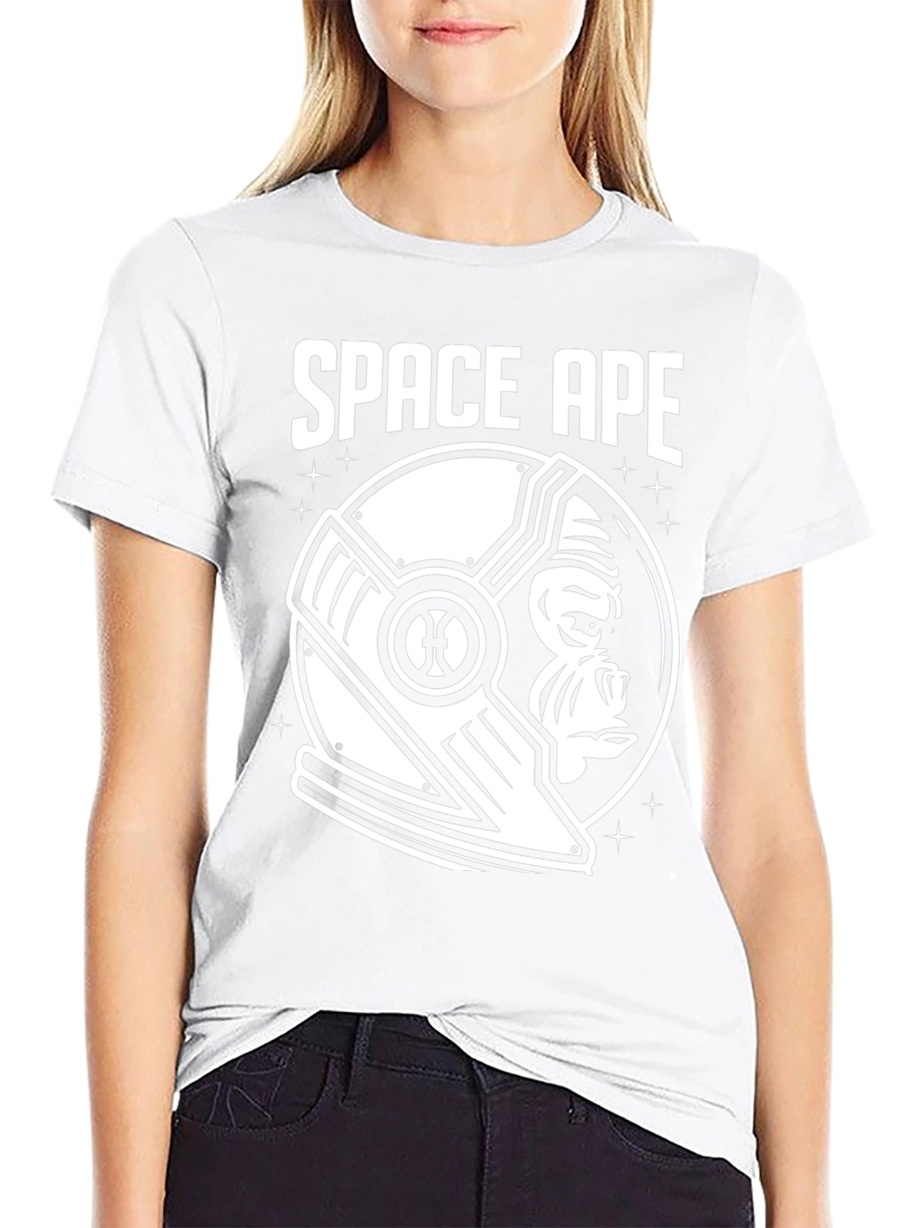 Space Ape Black Graphic T-Shirt