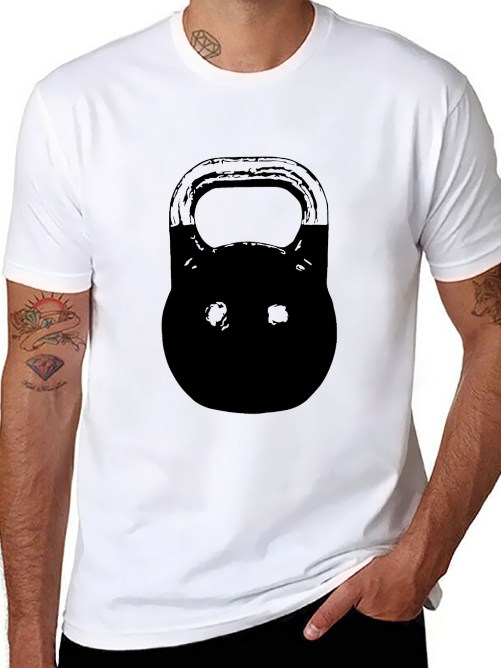 Black Kettlebell Graphic T-Shirt - Fitness Apparel