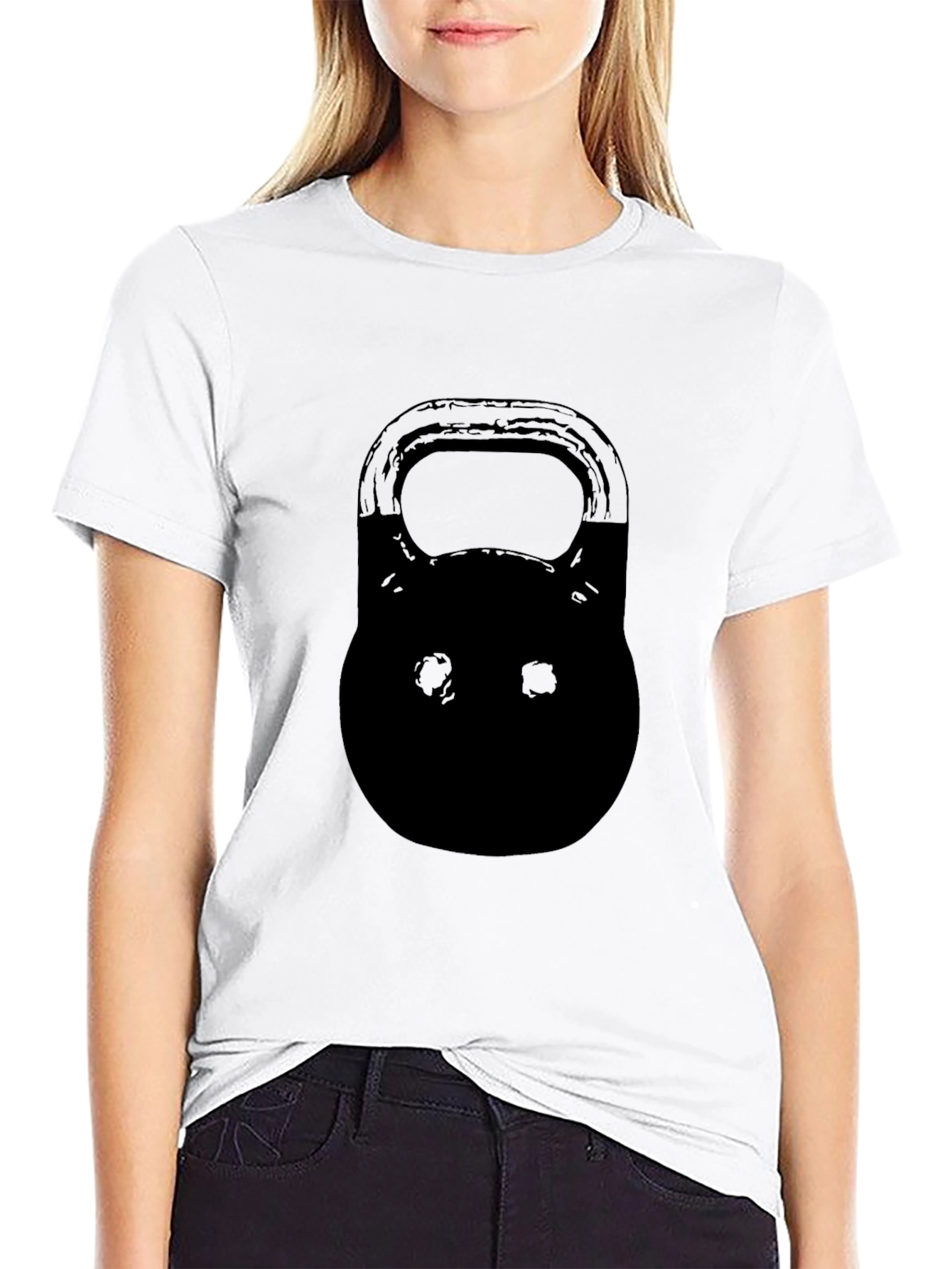 Black Kettlebell Graphic T-Shirt - Fitness Apparel