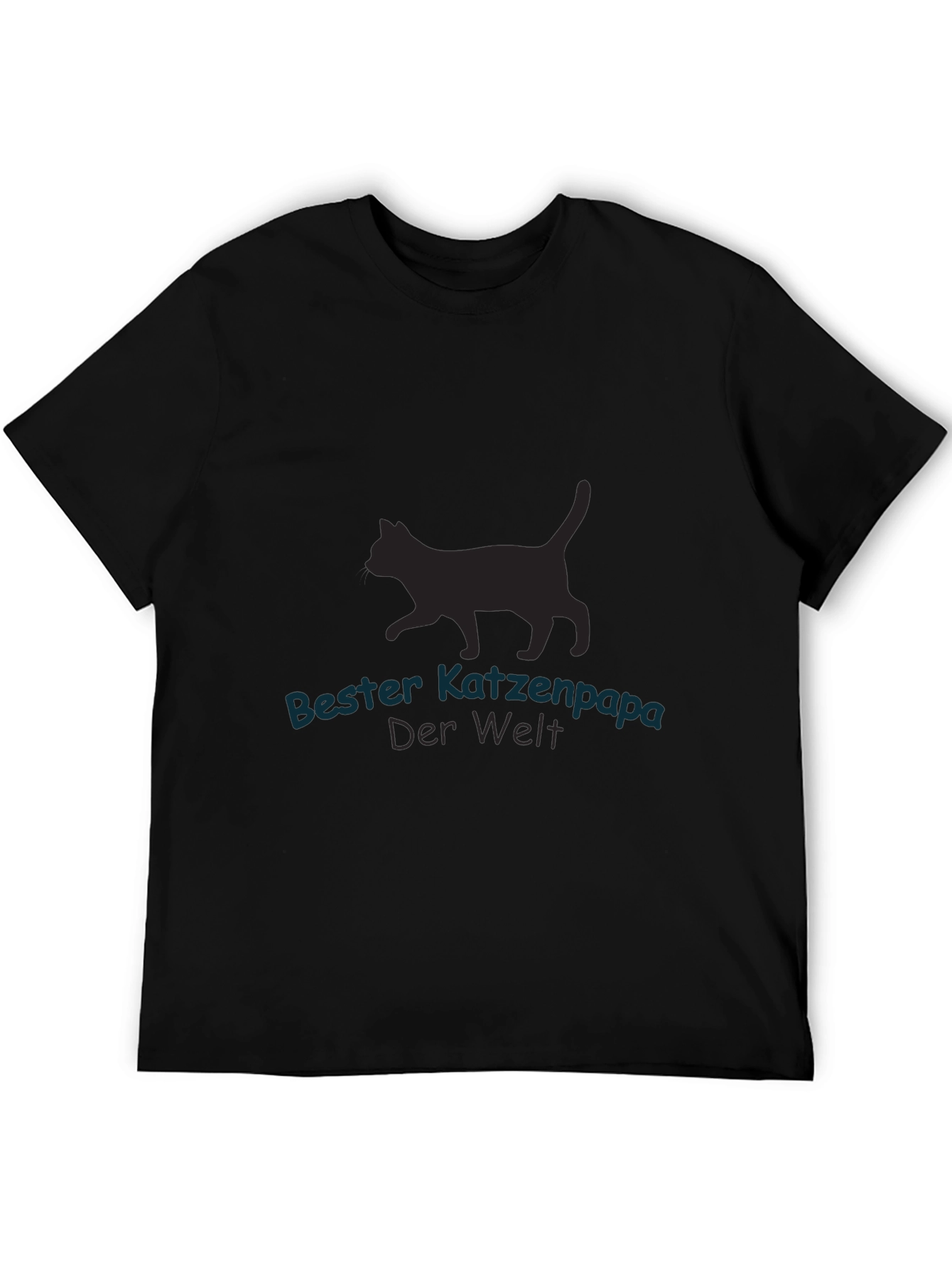 Bester Katzenpapa Black T-Shirt - Cat Lover