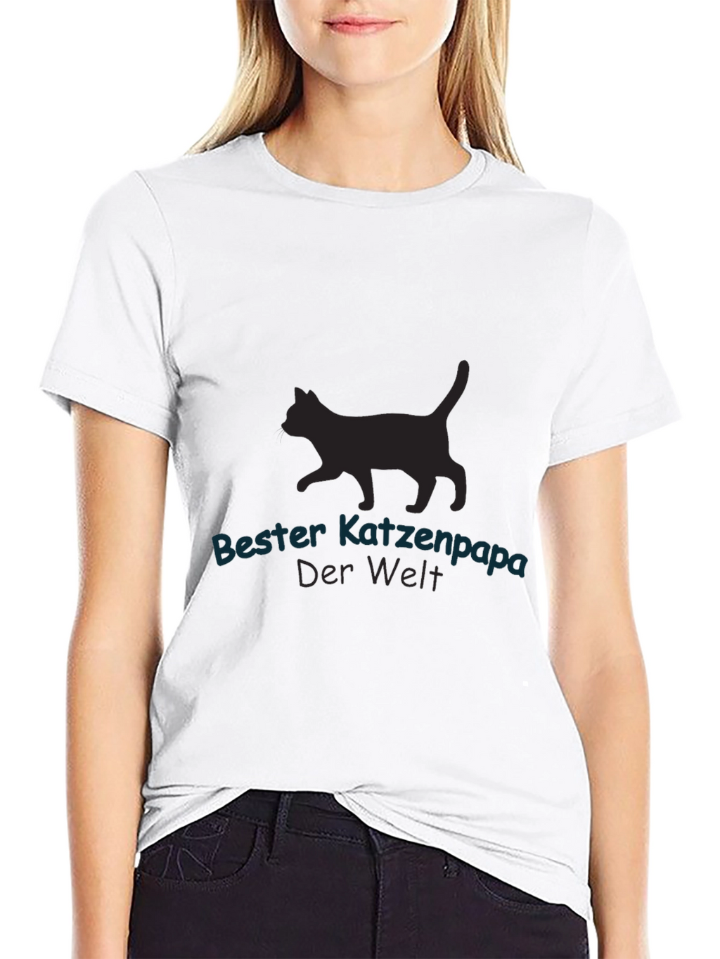 Bester Katzenpapa Black T-Shirt - Cat Lover