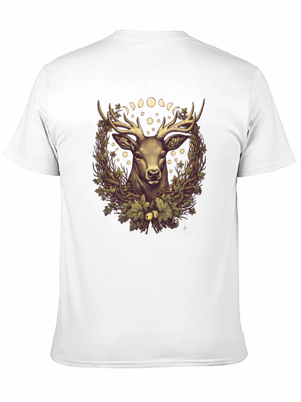 Mystic Deer Graphic Tee - Mens Black T-Shirt