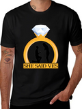 She Said Yes Engagement T-Shirt