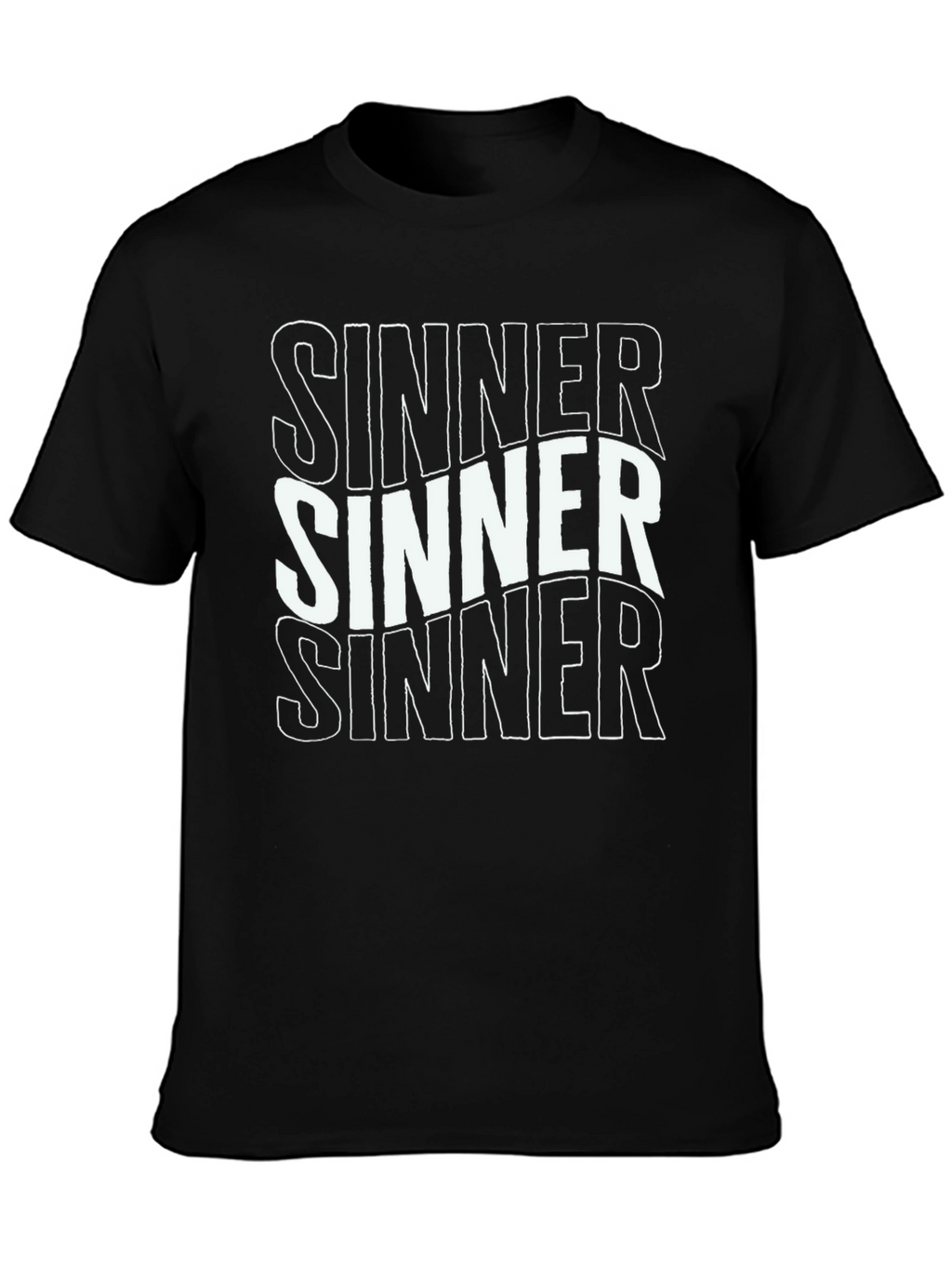 Sinner Graphic Tee - Bold Statement Black T-Shirt