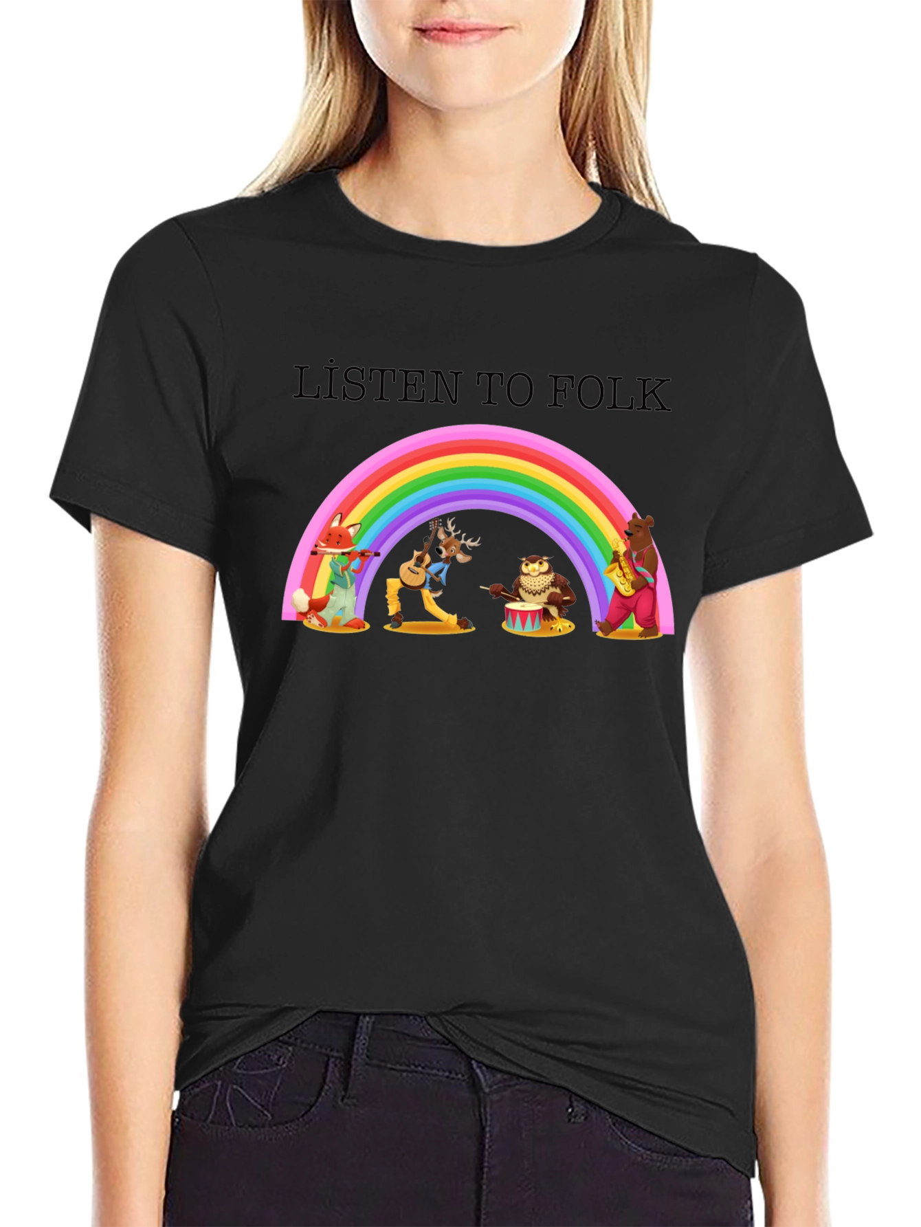 Listen to Folk Band T-Shirt
