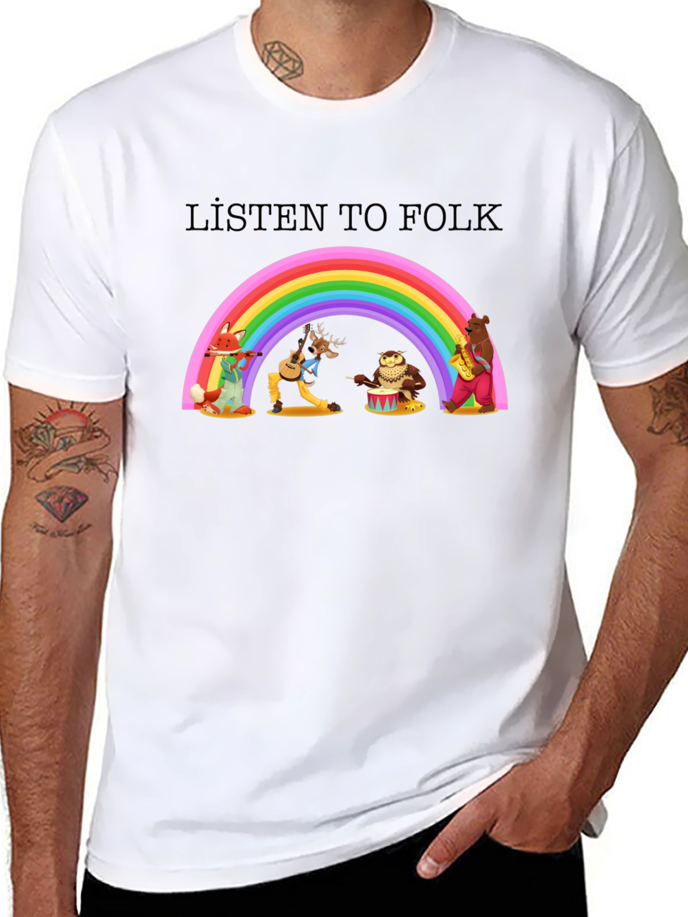 Listen to Folk Band T-Shirt